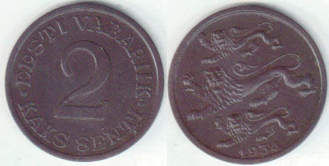1934 Estonia 2 Senti A003909